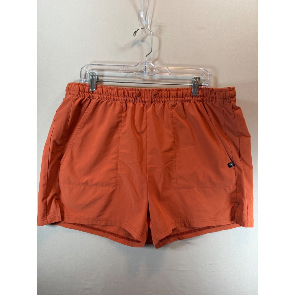 Backcountry Mens XL Burnt Orange Active Hiking Shorts Elastic Waist Stretch
